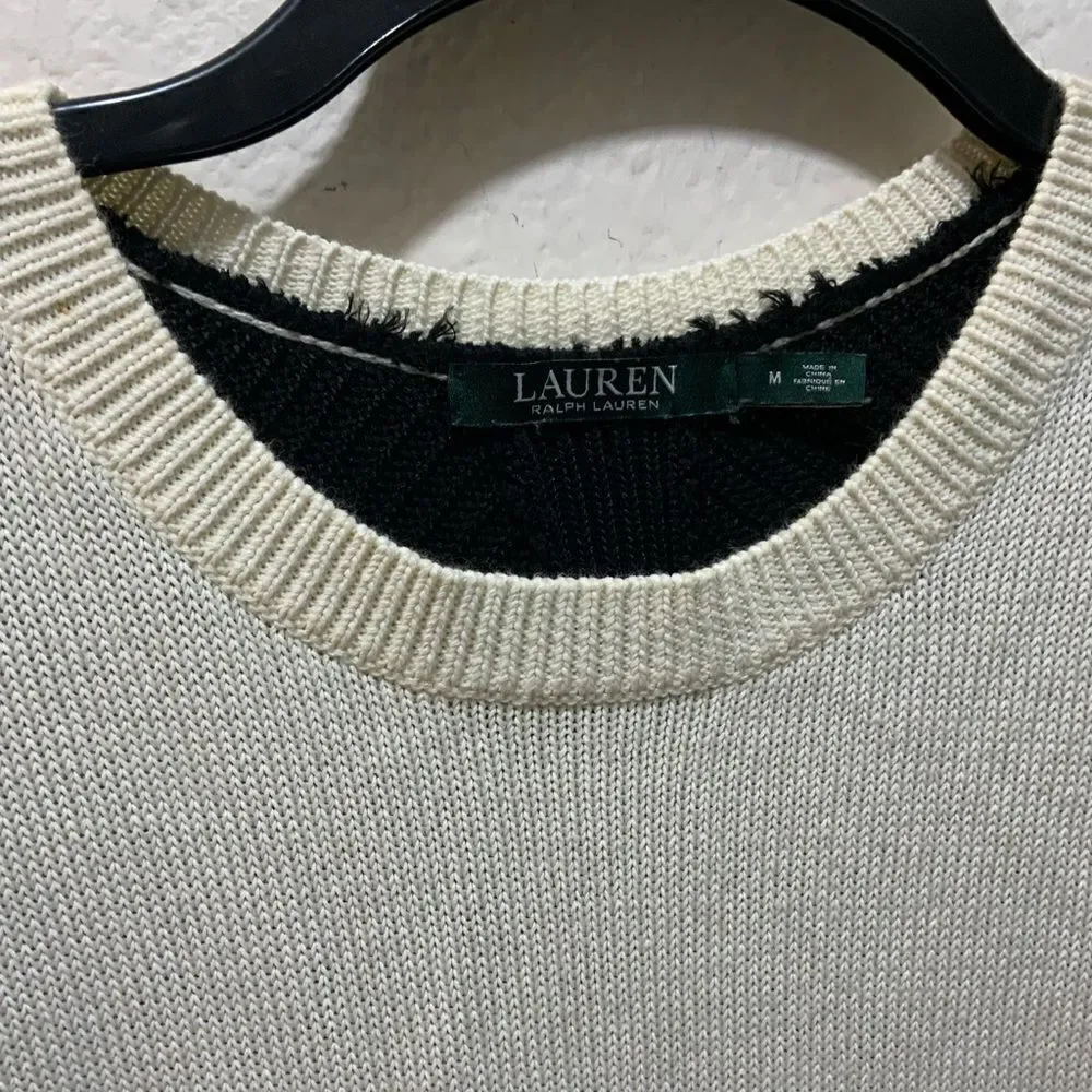 Lauren Ralph Lauren Relaxed Fit Long Sleeve Color Block Tunic Sweater